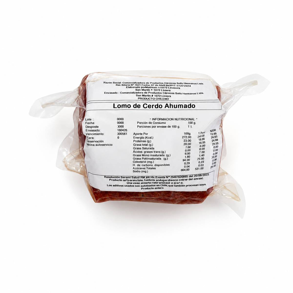 LOMO DE CERDO AHUMADO
