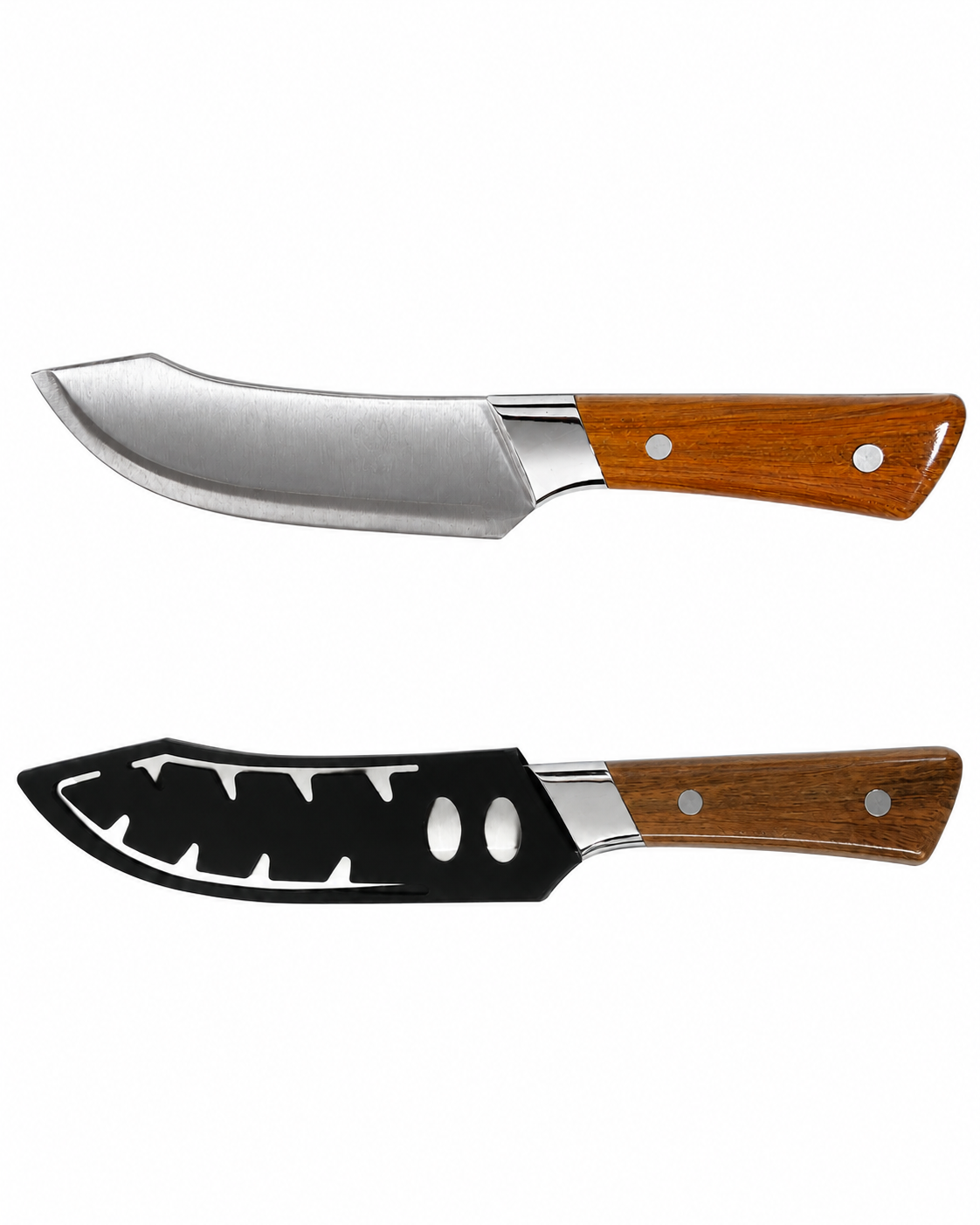 CUCHILLO DE COCINA CON MANGO DE MADERA