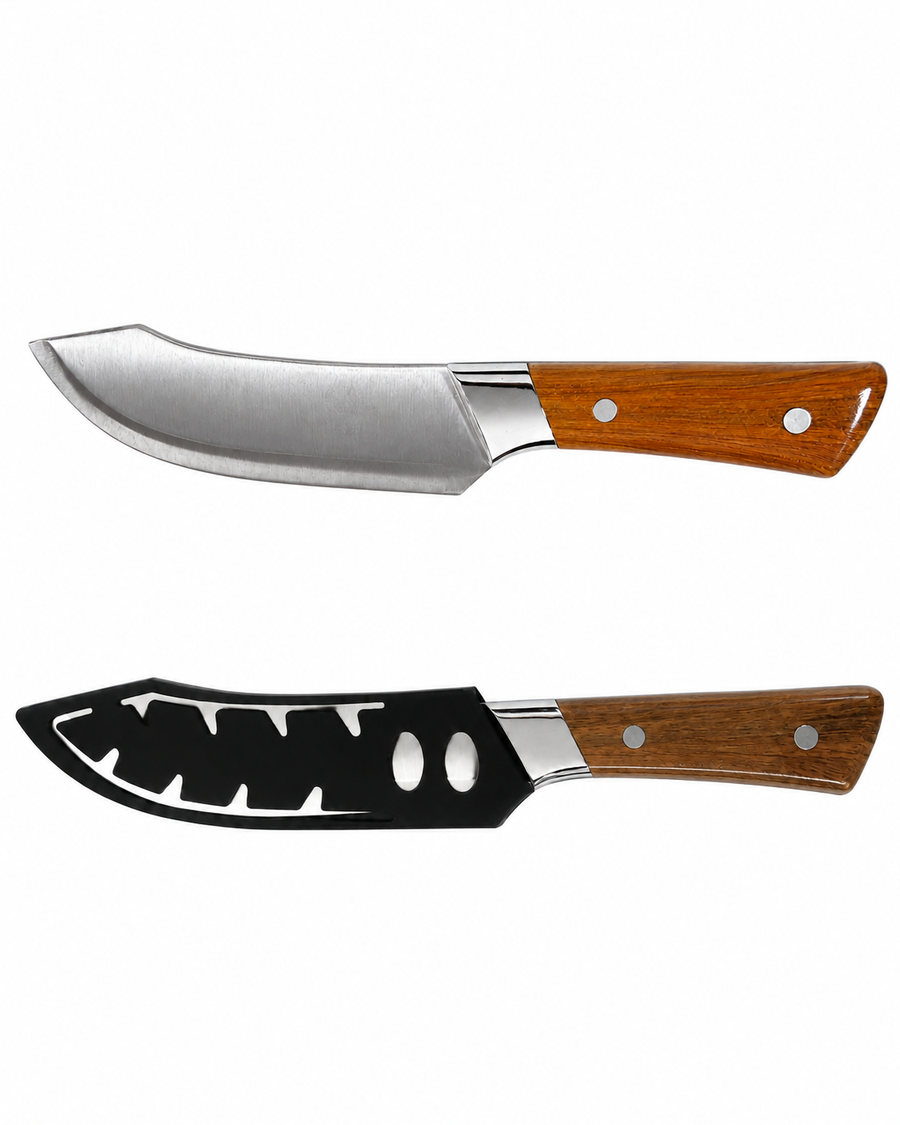 CUCHILLO DE COCINA CON MANGO DE MADERA